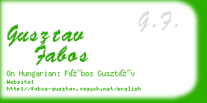 gusztav fabos business card